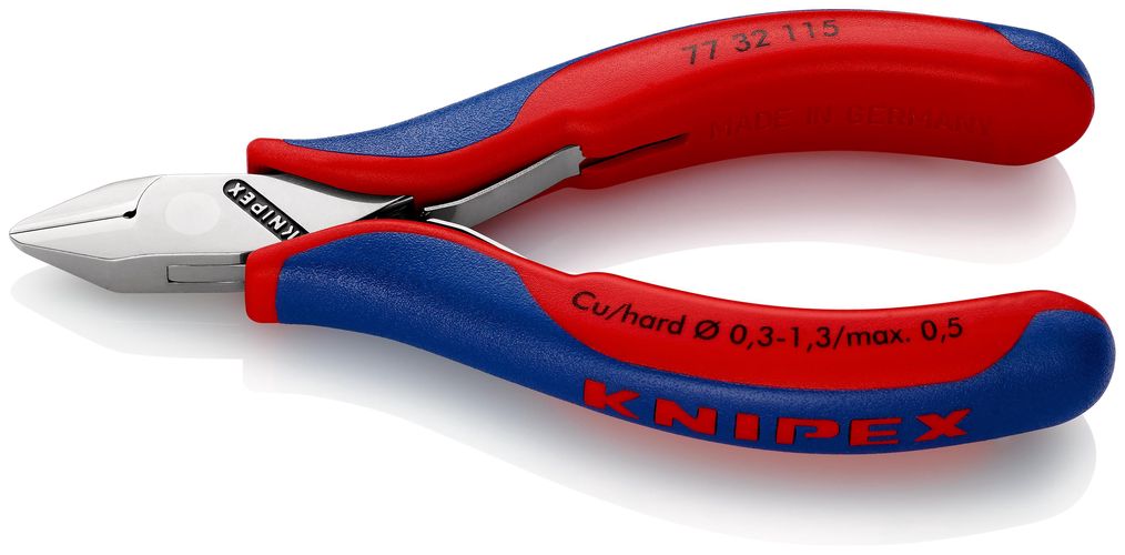 KNIPEX 77 32 115 Electronics Diagonal Cutter with box joint with multicomponent handles 115 mm 77 32 115 4003773044307