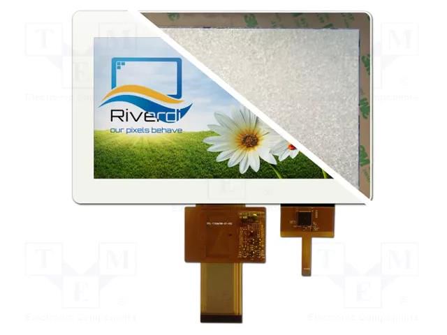 Display: TFT; 7"; 800x480; Illumin: LED; Dim: 179.96x119x8mm; white Riverdi SM-RVT70UQTNWC03