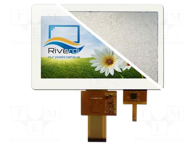 Display: TFT; 7"; 800x480; Illumin: LED; Dim: 179.96x119x8mm; white Riverdi SM-RVT70UQTNWC05