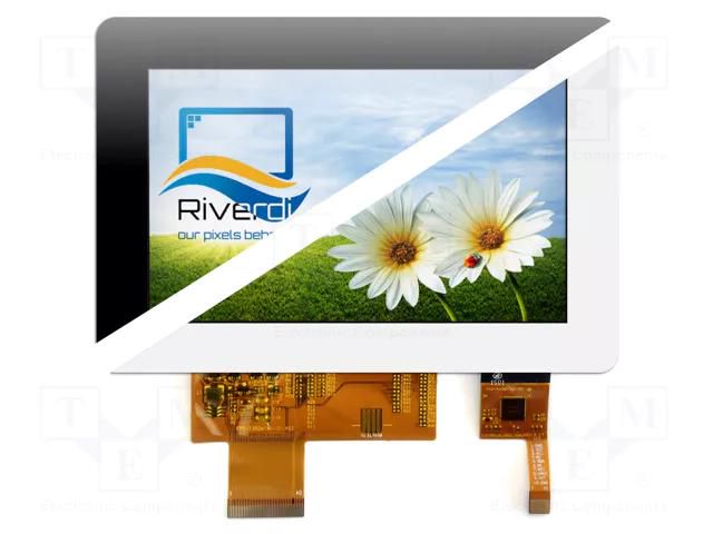 Display: TFT; 5"; 800x480; Illumin: LED; Dim: 136x92.8mm; white Riverdi SM-RVT50UQTNWC05