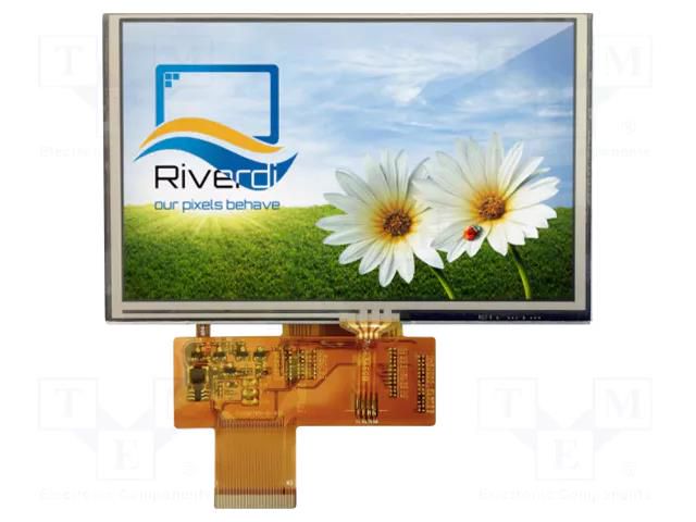 Display: TFT; 5"; 800x480; Illumin: LED; Dim: 120.7x75.8x4.8mm Riverdi SM-RVT50AQTNWR00