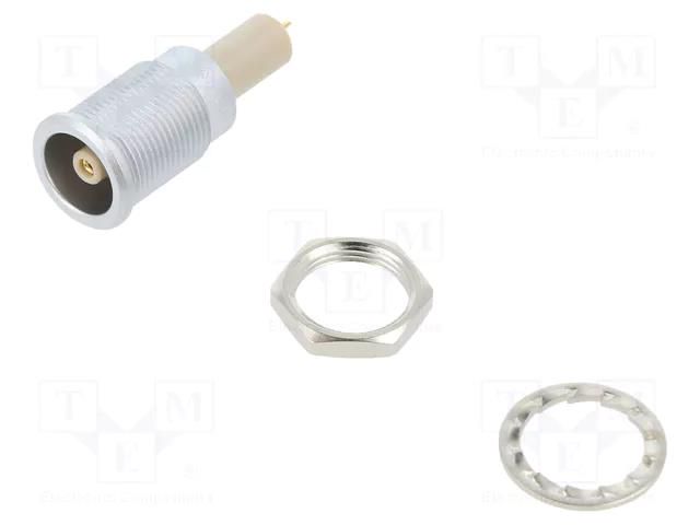 Connector: circular; 0S; socket; female; PIN: 1; soldering; 4A; IP50 LEMO ERA.0S.403.CLL
