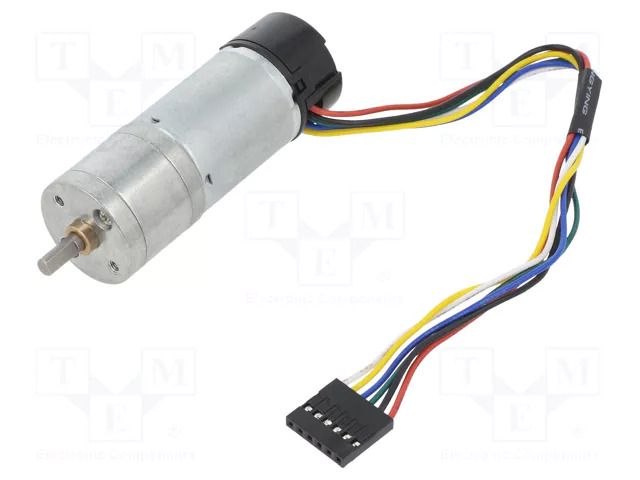 Motor: DC; with encoder,with gearbox; LP; 6VDC; 2.4A; 78rpm; 75: 1 POLOLU POLOLU-4826