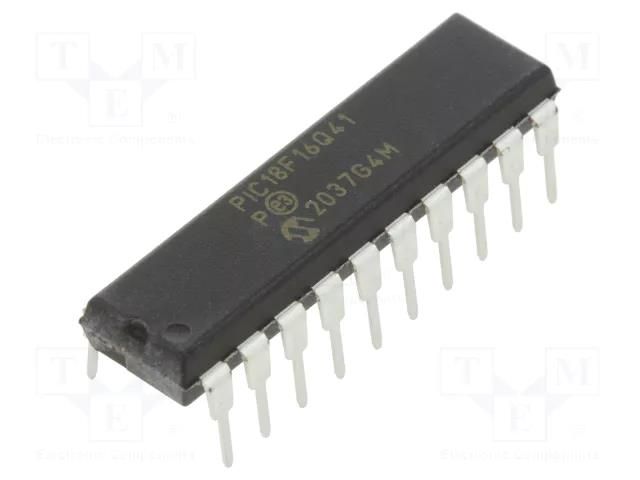 IC: PIC microcontroller; 64MHz; I2C,SPI x2,UART x2; 1.8÷5.5VDC MICROCHIP TECHNOLOGY PIC18F16Q41-I/P