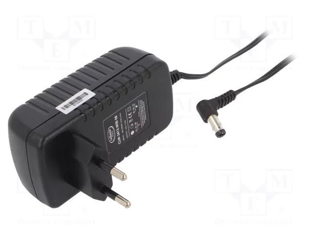 Power supply: switching; mains,plug-in; 12VDC; 2A; 24W; 86%; angled CELLEVIA POWER CLW-2412-W2E-EB-L