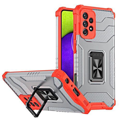 Crystal Ring Case Kickstand Tough Rugged Cover for Samsung Galaxy A72 4G red, Hurtel 5907769333118 5907769333118