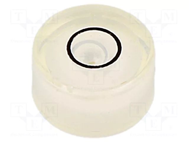 Spirit level; H: 6mm; Ømount.hole: 10mm; plastic; Body: white ELESA+GANTER GN2281-KT-10K40-1