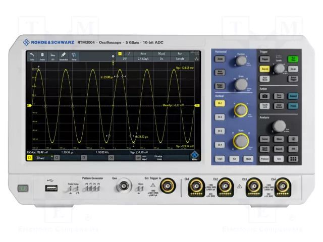 Oscilloscope: mixed signal; Ch: 4; 2,5Gsps,5Gsps interleaved ROHDE & SCHWARZ RTM3K-54PK