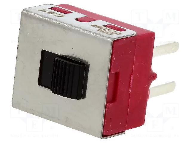 Switch: slide; Pos: 2; DPDT; 6A/120VAC; 6A/28VDC; ON-ON; THT; 1000 C&K 1201M2S1CQE2