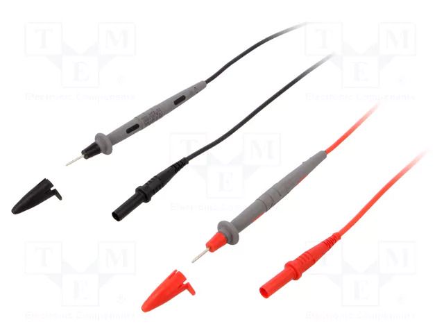Test leads; Urated: 1kV; Inom: 10A; Len: 1.219m; black,red POMONA POM-6365
