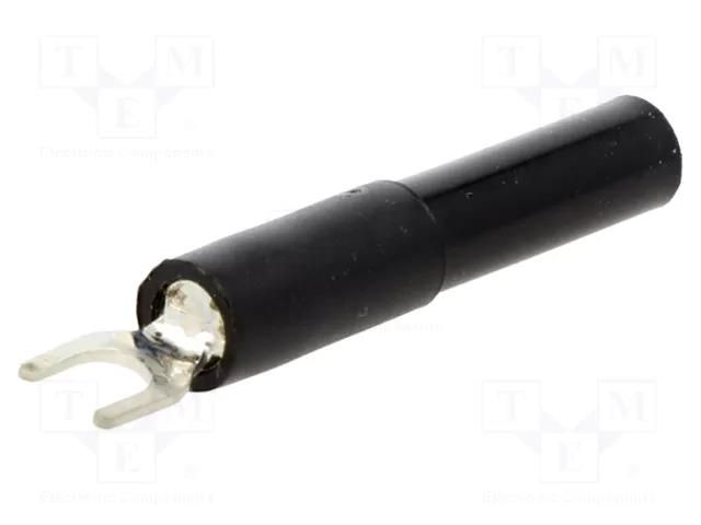 Connector: fork terminals; plug; 60VDC; 36A; black; 4.5mm; 30VAC ELECTRO-PJP PJADA3032-B