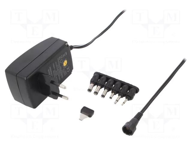 Power supply: switching; mains,universal,plug-in; 3VDC,; 2.25A MINWA ELECTRONICS MWMD25EU/6XC