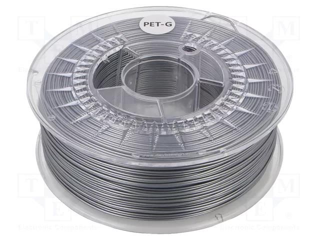 Filament: PET-G; Ø: 1.75mm; silver; 220÷250°C; 1kg DEVIL DESIGN DEV-PETG-1.75-SR