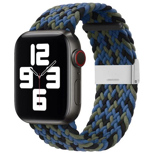 Strap Fabric Band for Watch 9 / 8 / 7 / 6 / SE / 5 / 4 / 3 / 2 (41mm / 40mm / 38mm) Braided Fabric Strap Watch Bracelet Blue, Hurtel 5907769336621 5907769336621