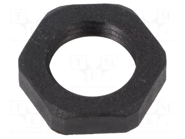 Nut; Thread: PG; polyamide; PMAFIX MN; -40÷105°C; black; 22mm PMA I-BMN-09