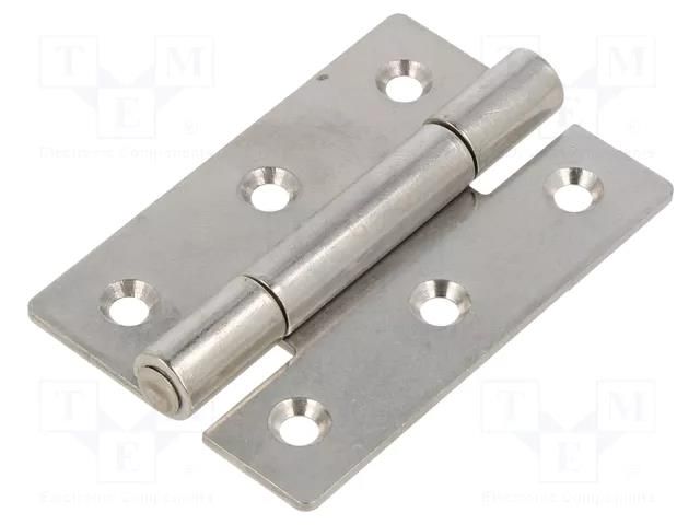 Hinge; Width: 50mm; stainless steel; H: 75mm ELESA+GANTER GN136NI50-75-C