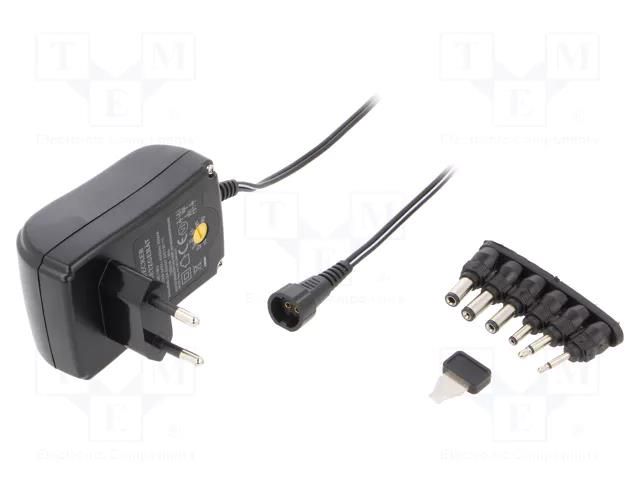 Power supply: switching; mains,universal,plug-in; 3VDC,; 1.5A MINWA ELECTRONICS MWMC15EU/6XC