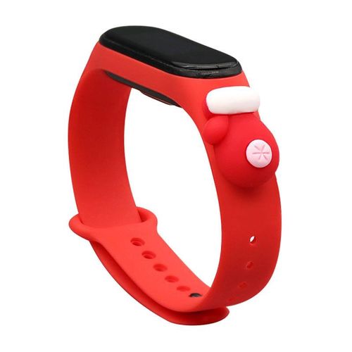 Strap Xmas Wristband for Xiaomi Mi Band 4 / Mi Band 3 Christmas Silicone Strap Bracelet Red (Glove), Hurtel 5907769331084 5907769331084