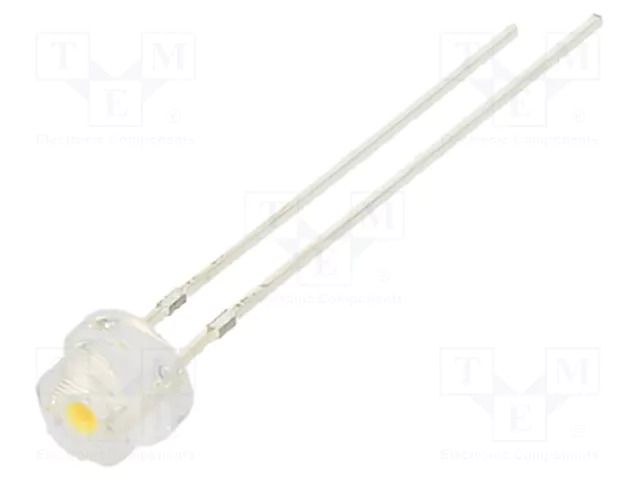 LED; white warm; 4.8mm; 2500÷3000mcd; 100°; Front: convex; 3000K OPTOSUPPLY OSM54P56A1A