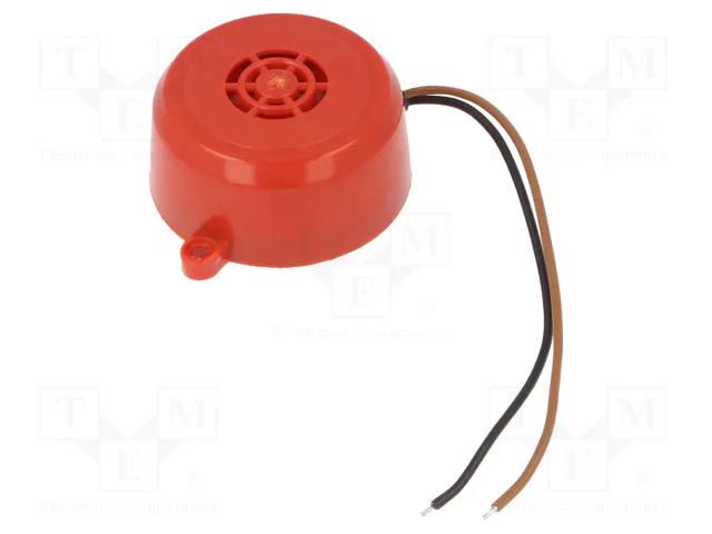 Sound transducer: piezo signaller; Sound level: 90dB; Colour: red ANMAR BCP-A48