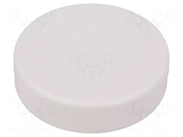 Enclosure: for alarms; ABS; white; Ø: 70mm; H: 18mm MASZCZYK KM-81/WH