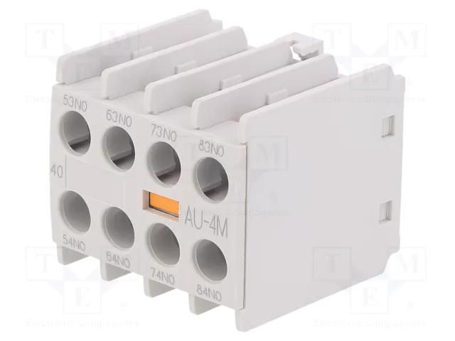 Auxiliary contacts; Leads: screw terminals; front; -5÷60°C; IP20 LS ELECTRIC AU-4M-4A