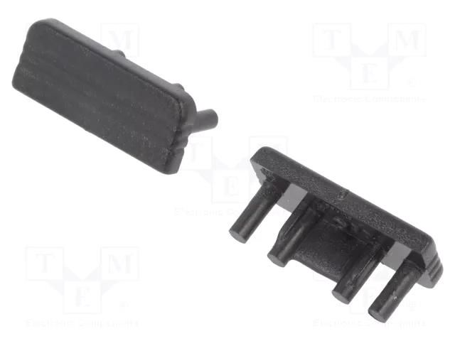 Cap for LED profiles; black; 20pcs; ABS; GEN2; SURFACE10 TOPMET TOP.77990002