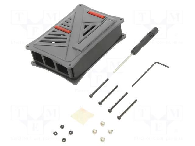 Enclosure: for computer; Raspberry Pi 4 B; ABS; graphite; X: 70mm LONTEN TECHNOLOGY LON-15961