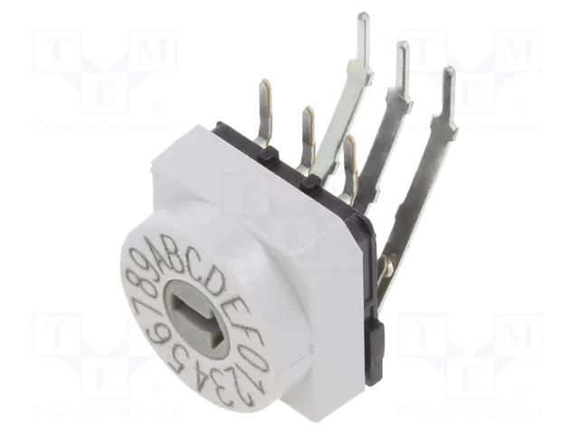 Encoding switch; HEX/BCD; Pos: 16; THT; Rcont max: 80mΩ; PT65 PTR HARTMANN PT65106L508H