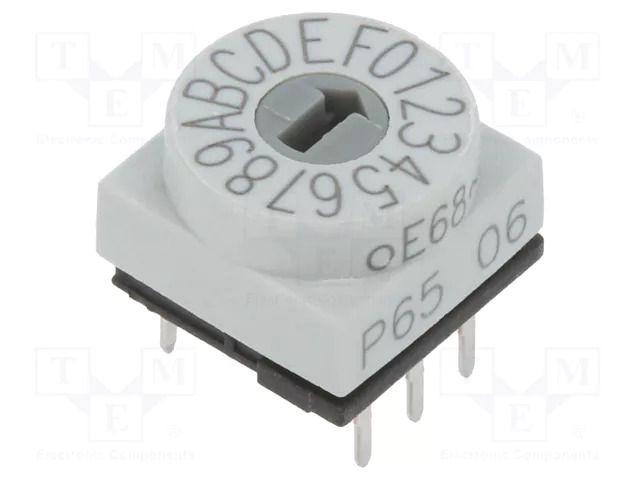 Encoding switch; HEX/BCD; Pos: 16; THT; Rcont max: 80mΩ; P65 PTR HARTMANN P65THR106H