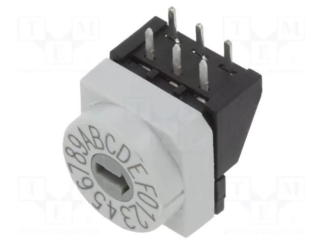 Encoding switch; HEX/BCD; Pos: 16; THT; Rcont max: 80mΩ; P65 PTR HARTMANN P65THR103L254H