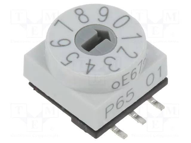 Encoding switch; DEC/BCD; Pos: 10; SMD; Rcont max: 80mΩ; P65 PTR HARTMANN P65SMT101H