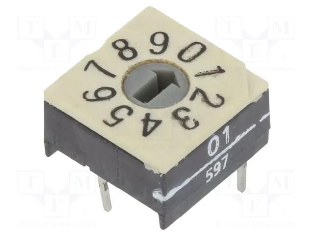 Encoding switch; DEC/BCD; Pos: 10; THT; Rcont max: 100mΩ; P60 PTR HARTMANN P60ATHR101H