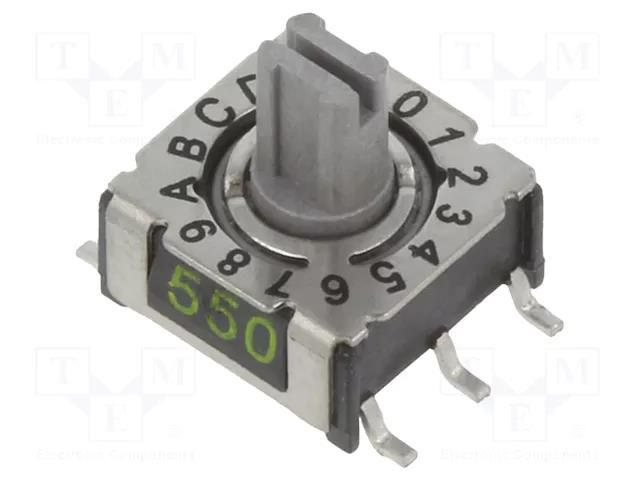 Encoding switch; HEX/BCD; Pos: 16; SMD; Rcont max: 80mΩ; P36 PTR HARTMANN P36SMT803H