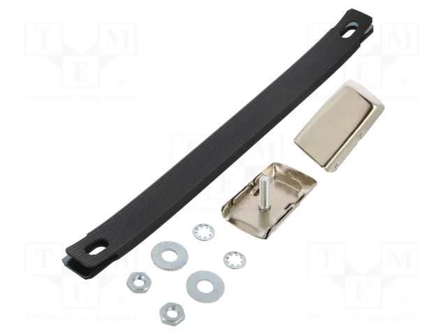 Holder; black; H: 5mm; L: 216mm; W: 20mm; handle HAMMOND HM-1427J