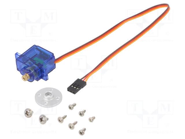 Motor: servo; 4.8÷6VDC; micro; analogue; 22.9x12.2x28.5mm; metal DFROBOT DF-SER0048