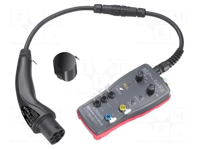 Meter: test adapter kit; IP54; black-red; 250/430V; 10A; Socket: UK BEHA-AMPROBE EV-520-UK