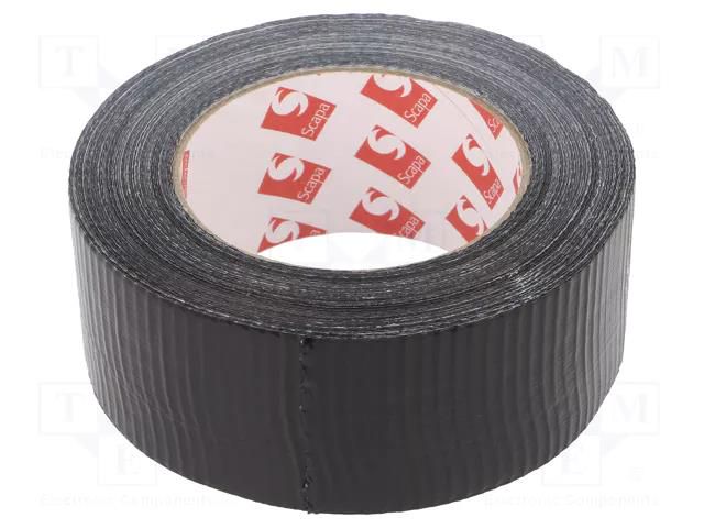 Tape: duct; W: 48mm; L: 50m; Thk: 0.14mm; black; caoutchouc; -10÷75°C SCAPA SCAPA-3159-48/50BK