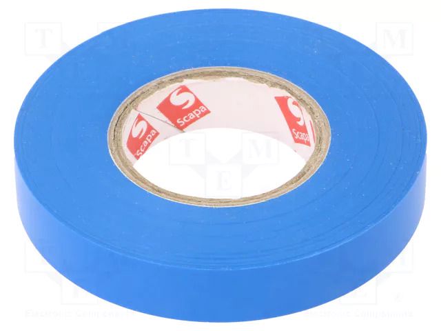 Tape: electrical insulating; W: 12mm; L: 25m; Thk: 0.13mm; blue; 180% SCAPA SCAPA-2702A-12/25B