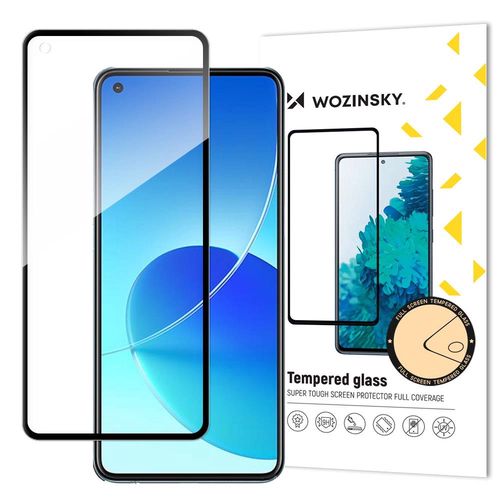 Wozinsky Tempered Glass Full Glue Super Tough Screen Protector Full Coveraged with Frame Case Friendly for Oppo Reno6 4G black, Wozinsky 5907769318184 5907769318184