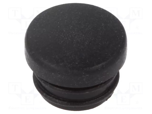 Stopper; H: 5.7mm; black; elastomer thermoplastic TPE; Dim: Ø8mm FIX&FASTEN FIX-MHD-6.5