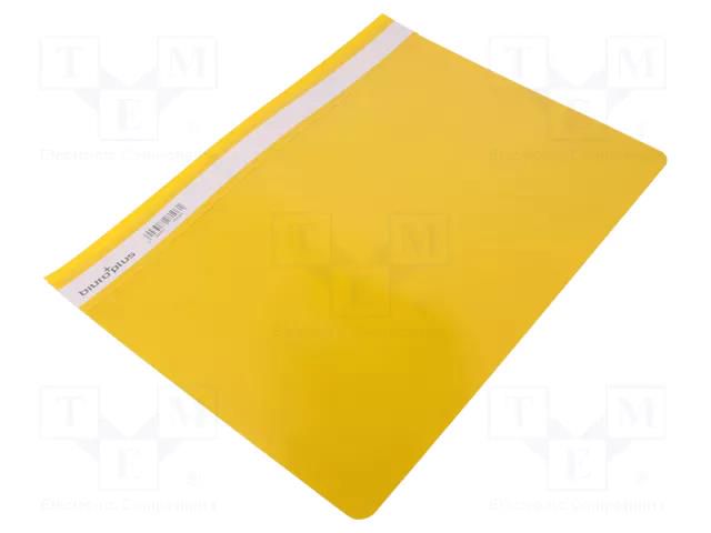 Document wallet; A4; yellow; PVC BIURFOL BIURFOL-S-PVC/YE