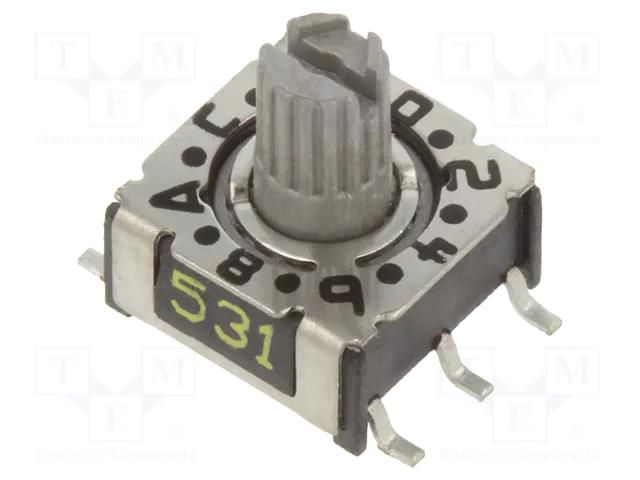 Encoding switch; HEX/BCD; Pos: 16; SMD; Rcont max: 80mΩ; P36 PTR HARTMANN P36SMT303H