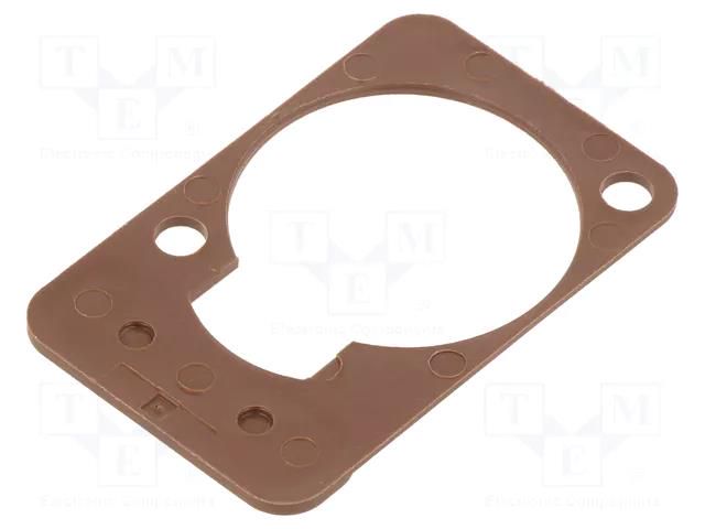 connector LETTERING PLATE BROWN NEUTRIK NTR-DSS-BROWN
