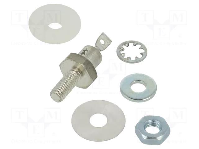 Diode: rectifying; 800V; 2.2A; anode to stud; DO4; 10-32 NF-2A NTE Electronics NTE5847
