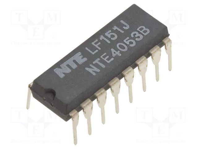IC: analog switch; multiplexer; DIP16; 3÷18VDC; 600uA; CMOS NTE Electronics NTE4053B