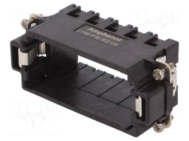 Frame for modules; male; size E16; C146,heavy|mate M; Modules: 5 AMPHENOL C146-P16002G8