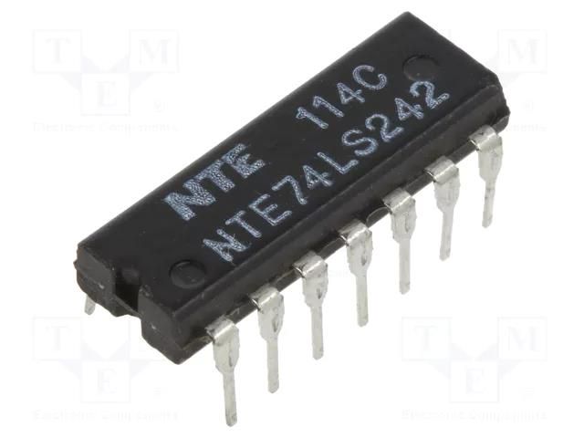 IC: digital; bus transceiver; Ch: 4; TTL; THT; DIP14 NTE Electronics NTE74LS242