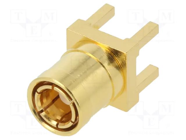Connector: SMB; socket; female; straight; 50Ω; THT; for cable; PTFE AMPHENOL RF 142134