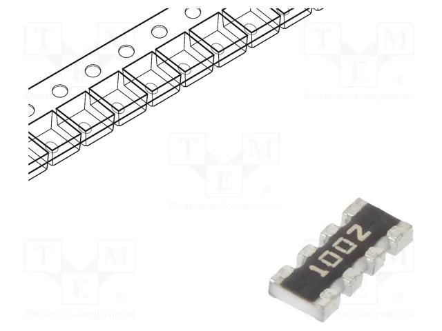 Resistor network: Y; SMD; 10kΩ; ±1%; 62.5mW; No.of resistors: 4 BOURNS CAY16-1002F4LF